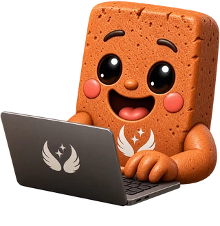 A tégla-kabala laptopnál dolgozik